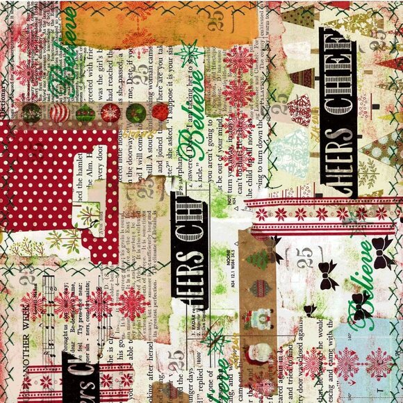 Set 5 Custom Christmas Collage Vellum For Junk Journals Planners Origami 8 x 11 - Picture 4 of 9